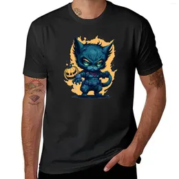 Men's Polos Meow Planet Halloween Hero T-Shirt Heavyweights Sports Fans Edition Kawaii Clothes T-shirts For Men Cotton