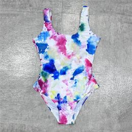 Summer Womens Swimwear Colourful Letter Swimsuit Designer Luxury Bikini Sexy Beach Sunshine One Piece Swimsuit