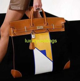 Bk Leather Handbag Trusted Luxury High End 50 Platinum Bag Full Leather Canvas Unisex Handbag Large Capacity Cowhide Mens Travel Bag have logo HBM2
