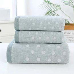 Towel Drop Dot 3pcs/Set Soft Cotton El Bath Towels For Adults Absorbent Terry Hand Beach Face Women Set
