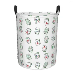 Laundry Bags Mahjong Tiles Dirty Basket Waterproof Home Organiser Clothing Kids Toy Storage