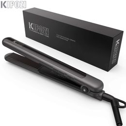 KIPOZI Professional Hair Flat Iron 2 In 1 Curler Adjustable Temperature Fast Heating Straightener Straightening 240506