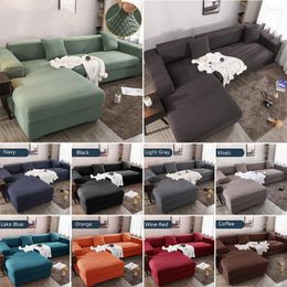 Chair Covers L Shaped Stretch Sofa Cover Jacquard Fabric Thicken Couch Slipcover Universal Armchair Furniture Protection