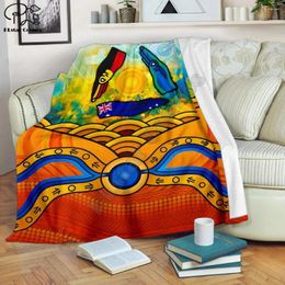 Blankets Naidoc Week Anime Pattern Family Fleece Blanket 3D Full Printed Wearable Adults/kids