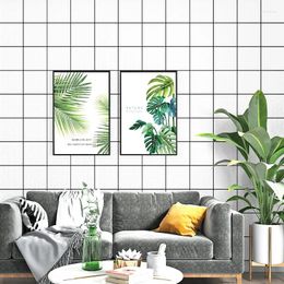 Wallpapers Black And White Plaid Wallpaper Nordic Style Geometric Line Graphics Living Room Bedroom Modern Minimalist Background