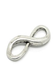 Tsunshine Components Connector Curved SideWays Smooth Metal Silver Tone Infinity Symbol Charm Beads For Making DIY Jewellery Bracele7903560