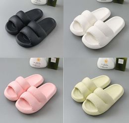 2024 Phantom Black Slippers Sandals Slide Sandal Slipper summer Home soft soles Chunky pink Heels Flat Heel Flip Flops GAI Women Striped F525