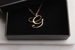 12pc monogram English Initial Alphabet G pendant Necklace tiny Letter charm Metal for Engagement friend woman mother men039s fa1326313