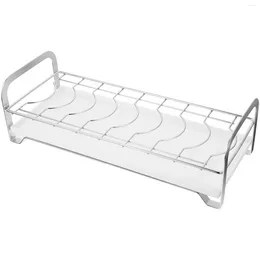 Kitchen Storage Drainer Rack Dish Draining Drying Holder Cupboard Countertop With Drainboard Convenient Stainless Steel Cutlery