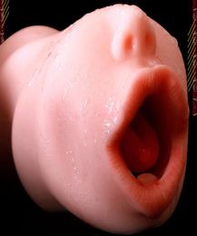 sex toy massager Deep Throat Blowjob Male Masturbator Artificial Realistic Mouth Soft Teeth Tongue Oral Sex Men Masturbation Cup P6948656