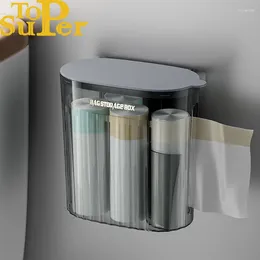 Storage Bottles Garbage Bag Kitchen Bathroom Wall Mounted Plastic Box Extractable Large Capacity Shopping