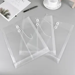 Gift Wrap File 30pcs/lot Office Large Durable Storage Transparent Bag Contract Capacity Stationery Buckle Envelope Thicken Tied