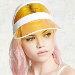 Wide Brim Hats Flexible Transparent Sun Visor Hat Fashion Hiking Sun-Proof Baseball Anti-UV Summer Sunshade Outdoor Sports