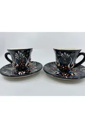 Cups Saucers Amazing Turkish Greek Arabic Coffee & Espresso Cup Set Ceramic 2 Psc.