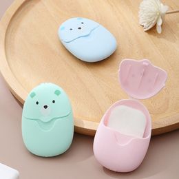 Dishes 50pcs Travel Portable Soap Paper Disposable Soap Hand Soap Cleaner Bath Washing Hands Clean Scented Slice Mini Paper Soap cartoon pocket soap paper