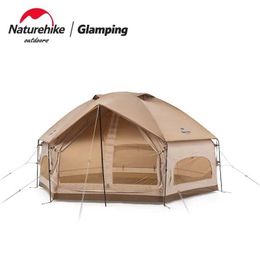 Tents and Shelters Naturehike Mg hexagonal tent integrated stand one door three windows outdoor camping waterproof NH21ZP001Q240511