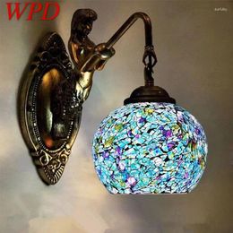 Wall Lamps WPD Contemporary Mermaid Lamp Personalised And Creative Living Room Bedroom Hallway Bar Decoration Light