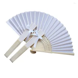 Party Favour Auviderin 50pcs Personalised Gift Fan With Ribbon Bow For Wedding Favours 18 Colours Available
