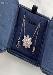 Luxury Classic Brand Designer s925 Sterling Silver Full Zircon Pendant Necklace For Wedding Bridal's Jewelry8010785