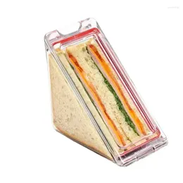 Dinnerware Triangle Bakery Packaging Reusable Sandwich Bags Containers Preservation Box For