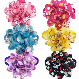 Dog Apparel 50pcs Flower Collar Bow Tie Pattern Bowtie Mix Colour Pet Accessories Fashion Supplies