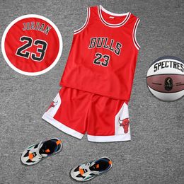 2324 boy girl 23 Basketball Jerseys Childrens uniform set primary school jersey game team training vest 240511