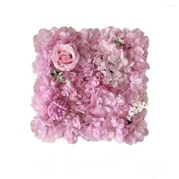 Decorative Flowers 30x30cm Artificial Flower Wall Panel Silk Rose Backdrop Wedding Decoration For Home Decor Baby Shower Backdrops