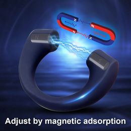 Wireless Remote Lock Magnetic Male Penis Rings Vibrator Cock Rings Delay Ejaculation Cockring Vibrators Couples Sex Toy For Men 240511