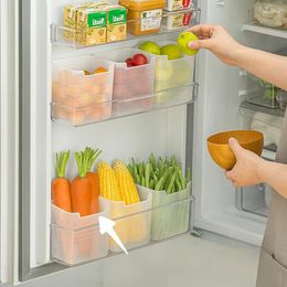 Storage Bottles 1Pcs Fridge Box Food Fresh Refrigerator Door Organiser Bins Shelf Basket Fruit Spice Container Kitchen Case