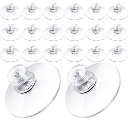Hooks 5/10Pcs Plastic Suction Cups PVC Sucker Pads Strong Adhesive Holder With Screw Nut For Glass Bathroom Wall Door Window