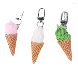 Decorative Figurines Creative Cylinder Ice Cream Pendant Earphone Protective Cover Lanyard Gift Pack Resin Jewellery Keychain