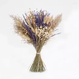 Decorative Flowers Pampas Grass Decor Bridesmaid Bouquets Dry Lavender Flower Wedding Natural Dried Tails Boho Arrangements