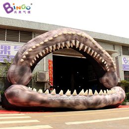 Evento all'aperto pubblicitario per la pubblicità per gli archi di squali inflatazione inflazione porta arco porta arco di tema oceano arco per decorazione per feste con giocattoli ventilatori sport