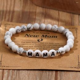 Charm Bracelets 1PC Natural White Pine Semi-precious Stone Bracelet Simple Classic Gift For Mom