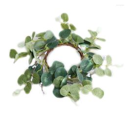 Decorative Flowers Artificial Eucalyptus Wreath For Front Door Wall Outdoor Garden Decoration