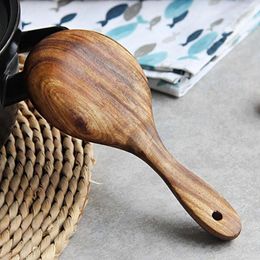 Spoons Teak Wood Natural Wooden Tableware Kitchen Accessories Rice Scooper Spoon Shovel Cooking Tools