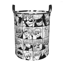 Laundry Bags Jujutsu Kaisen Gojo Satoru Manga Collage Dirty Basket Waterproof Home Organiser Clothing Kids Toy Storage