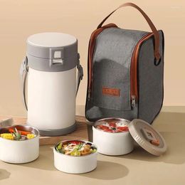 Dinnerware Stainless Steel Thermal Lunch Boxes For Multi Layers Insulation Lunchbox Portable Bento Box Storage Container