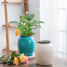 Vases Tall Pot Master Succulent Plant Old Pile Northern Europe Ceramic Simple Home Living Room Dry Flower Machine Vase