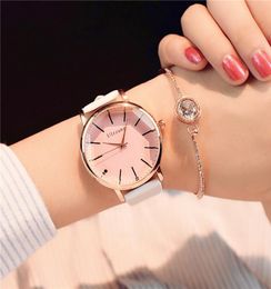 Polygonal Dial Design Women Watches Luxury Fashion Dress Quartz Watch Ulzzang Stylish Brand White Ladies Leather Wristwatch 2018 T9178915