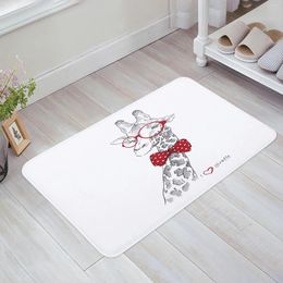 Carpets Giraffe Red Butterfly Clip Spots Bedroom Floor Mat Home Entrance Doormat Kitchen Bathroom Door Decoration Carpet Anti-Slip Rug