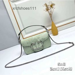 Small Stud New Summer Leather Valentteno Art Event Rock White Bags National Square Style Vo Handheld Lady Embroidery Handbag Purse Wool Bag 2024 Chain EOAH