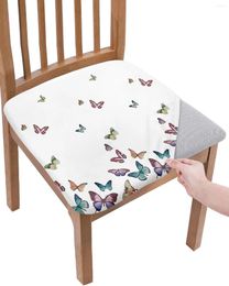 Chair Covers Colorful Butterflies Pring Elasticity Cover Office Computer Seat Protector Case Home Kitchen Dining Room Slipcovers