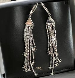 luxury CELIbrand circle designer earrings women silver triangle vintage aretes oorbellen brincos long tassel earings earring ear rings jewelry gift