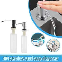 Liquid Soap Dispenser 350ml Kitchen Sink Pumps Stainless Steel Head Hand Lotion Dispensers Bathroom Accessories