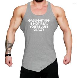 Men's Tank Tops Moisture Wicking Cool Cotton Breathable Vests Gym Bodybuilding Fitness Sport Mens Fashion Racer Back Muscle Shirt