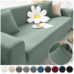 Chair Covers Jacquard Sofa Cover For Living Room Thick Elastic Couch Armchair 1/2/3/4 Seater L Shape Corner Protector