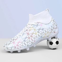 Men Professional Soccer Shoes FG Training Football Boots Sneakers Long Spikes Outdoor Comfortable Cleats Breathable Grass 240507