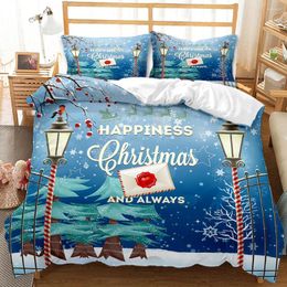 Bedding Sets Christmas Home Textile Quilt Duvert Pillowcase Cover 2024 Decorate Comforter Set Colorfast Children's Winter King Size