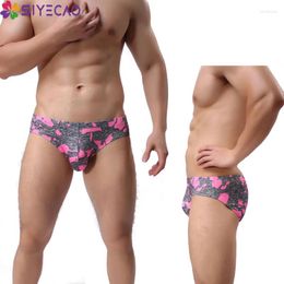 Underpants Summer Men's Sexy Bikini Briefs Calzoncillos Cueca Seamless Gay Underwear Camouflage U Convex Pouch Men Lingerie Panties Hombre